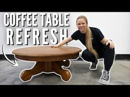 BEAT UP Orange Oak Coffee Table TRANSFORMATION
