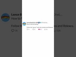 How to fail at trading - Follow the Lambos and Rolexes #daytrading #trading