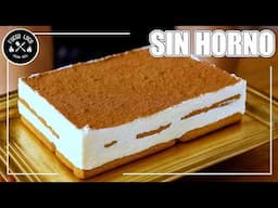 El MEJOR Tiramisú SIN HUEVO en SOLO 10 minutos! (Modo TARTA) | Cremoso y Facilísimo!