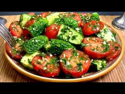 🥒🍅 Eine tolle Vorspeise aus Gurken und Tomaten! Sehr lecker und einfach!