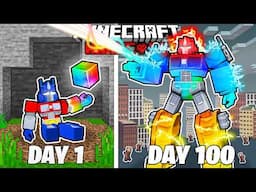 I Survived 100 Days as an ELEMENTAL TRANSFORMER in HARDCORE Minecraft