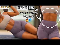 DAY 5: Effective DUMBBELL ABS & SNATCHED WAIST WORKOUT🔥 | Flat Stomach in 7 Days