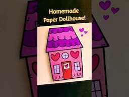 DIY Homemade Paper Dollhouse Book 😲🌈 best out of waste/ easy craft ideas/ paper craft #shorts #craft