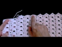 EASY Crochet blanket. Soft peak fan pattern. Finish the top in 3 different EASY ways