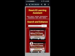 ReactJS Learning Assistant Created with ReactJS Typescript Chromadb by FlaskArchitect
