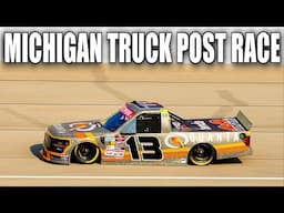 MICHIGAN TRUCK POST RACE - Broke the Wall, Insane Save, Big Drafting Runs, Stupid Crash