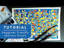 Beginner friendly abstract flowers / sketchbook ideas for artists and beginners