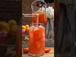 STRAWBERRY ICED TEA #youtubeshorts #shorts #summer #juice #recipe #healthy #food #juice