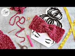 🎀EASY Bow Style Crochet Headband 🎀Charisma Ear Warmer Pattern | Beginner Friendly #crochetbow