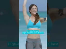 ✨🏋️‍♀️ Get Toned! High-Rep Shoulders & Chest Gym Workout for Toned Body Women.  #tiuteam #toneitup