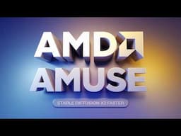 AMD AMUSE - Stable Diffusion x 3 Faster | Video Diffusion