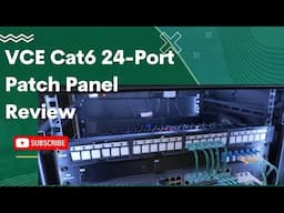 VCE Cat6 24-Port Patch Panel Review | 1U Rackmount with Adjustable Cable Management