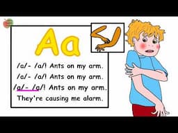Jolly phonics A song animation x3 (original)