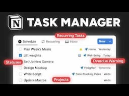 The Notion task manager you'll actually use (full build)