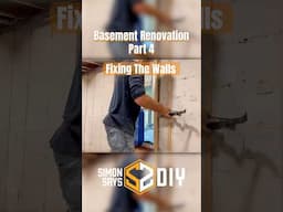 Basement Renovation Part 4 - Fixing The Walls #simonsaysdiy #diy #basementreno #homeimprovement