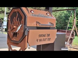 Backyard awesomeness! Reverse flow smoker