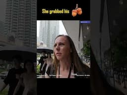 She really grabbed his nuts... on livestream 💀 😂