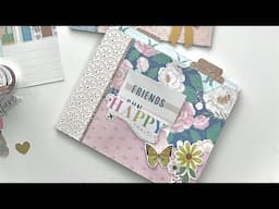 Large File Folder Album Tutorial SINGLE SIDED 6x8 Paper Pads Summer ☀️ Memory Keeping