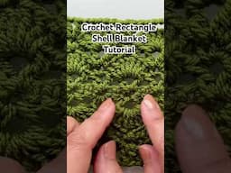 Crochet tutorial. Rectangle shell blanket @CrochetByNora