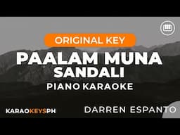 Paalam Muna Sandali - Darren Espanto (Piano Karaoke)