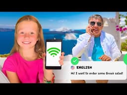Nastya học ngôn ngữ khi đi du lịch cùng bố.  Tuyển tập câu chuyện mới về Nastya và bố