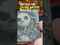 AtomStack Kraft Image Engraving | Dual Diode + IR Mode on Black Acrylic! 🔥🖨️ #LaserEngraving