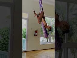 Aerial Hammock Rolling Inversion Trick #aerialhammock #aerialyoga #aerialtricks