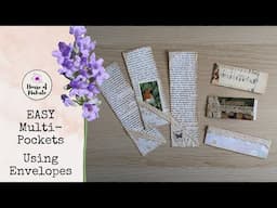 Easy Multi-Pockets For Journals 2 Ways... Don't Throw Out Your Envelope Bottoms!