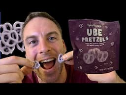 ASMR Eating Trader Joe’s Ube Pretzels | Close-Up Mouth Sounds, Whispering & Relaxation for Sleep