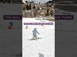 The skill which unlocks QUICK TURNS ON SKIS #ski #skiing #skitips #skitechnique