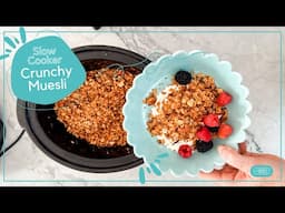 Healthy Slow Cooker Muesli Recipe - Orange & Almond Granola Breakfast Crockpot Recipe