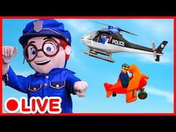 🚁 Firefighter Helicopter, Fire Trucks & Police Cars Save the Day | Toy Rescue Fun for Kids | Kidibli