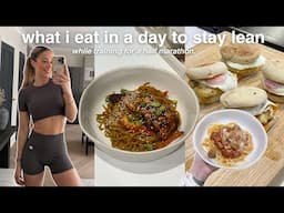 FULL DAY OF EATING HIGH PROTEIN MEALS | easy healthy recipes, half marathon prep