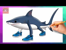 How To Draw Tralalero Tralala | Brainrot Animal | Easy Drawing Tutorial