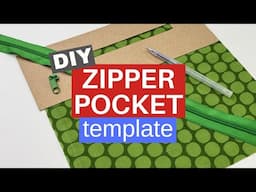 How To Make a Zipper Pocket Template / Simple Sewing Hack