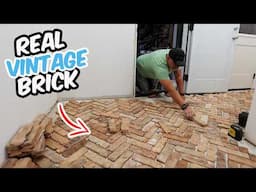 DIY Vintage Brick Floor Makeover on a Budget /// Dream Home Reno EP. 11