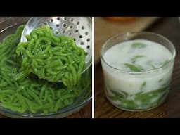 Bánh lọt nước cốt dừa (Pandan jelly dessert) | Cách làm đơn giản với nguyên liệu dễ kiếm nhất