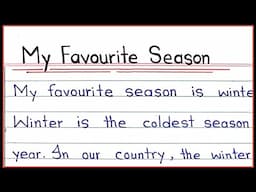 Essay on My favourite season in English || My favourite season winter essay