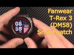 Fanwear Vwar T-Rex 3 Smartwatch Budget GPS smartwatch DM58 | AOD GPS SPO2 Rugged Military smartwatch