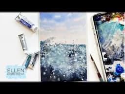 Create a spash wave using this granulating watercolor!