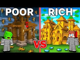 Mikey POOR vs JJ RICH Criminal Base Battle in Minecraft (Maizen)