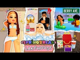 RICH FAMILY SPRING BREAK FUN DAY!! *A STALKER BROKE IN!!* | Berry Avenue Roleplay