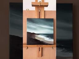 Moody Seascapr Acrylic Painting on Canvas | Easy Acrylic Painting Ideas #acrylicseascape