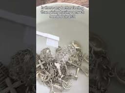 Cleaning a silver charm bracelet #cleaning #jewellerymaking