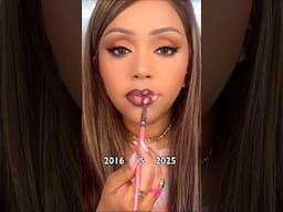 Pick your favorite side 2016 vs 2025 lip combo ✨💕 #makeup #lipstick #lipcombo