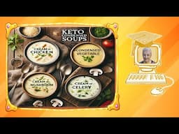 Homemade Keto Condensed Soups (Cream of Chicken, Mushroom, Celery, and Vegetable)