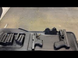 Honing my John Wick skills with my father-in-law at the indoor range. Glock 34& Glock 26