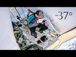 Ice Camping on Frozen Trout Lake in Extreme Cold