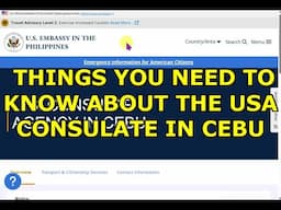 MUST KNOW INFO ABOUT THE USA EMBASSY & CONSULATE IN THE PHILIPPINES