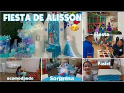 LA GRAN FIESTA DE ALISSON🥳tematica FROZEN❄️☃️fue SORPRESA🎁nos divertimos mucho🩵todo quedo super🥳🎈🎉